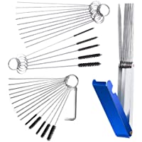 Los mejores  - FineGood 4 carburadores Limpiador de carbón- 13 Cables de Limpieza- 20 Agujas de Limpieza- 10 cepillos- 1 Kit de…